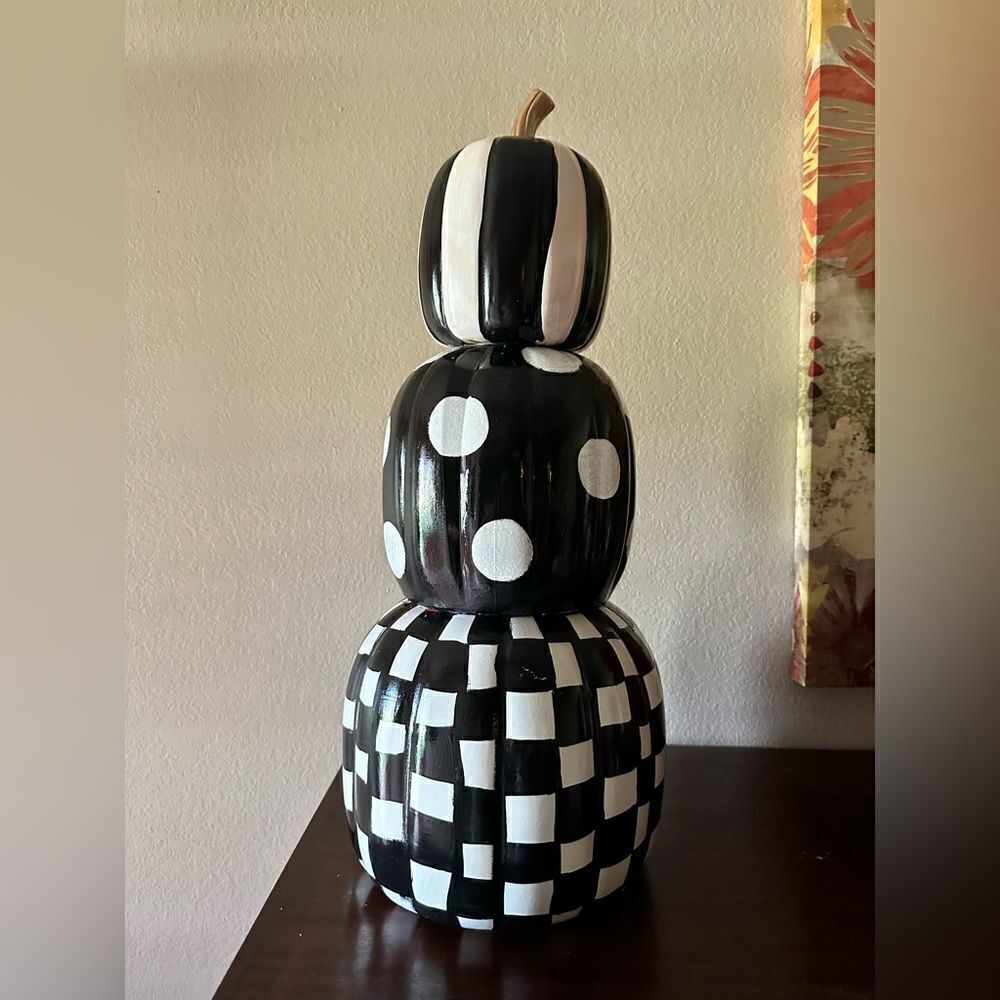 Hand Painted 24” Tall Pumpkins - Picture 2 of 2